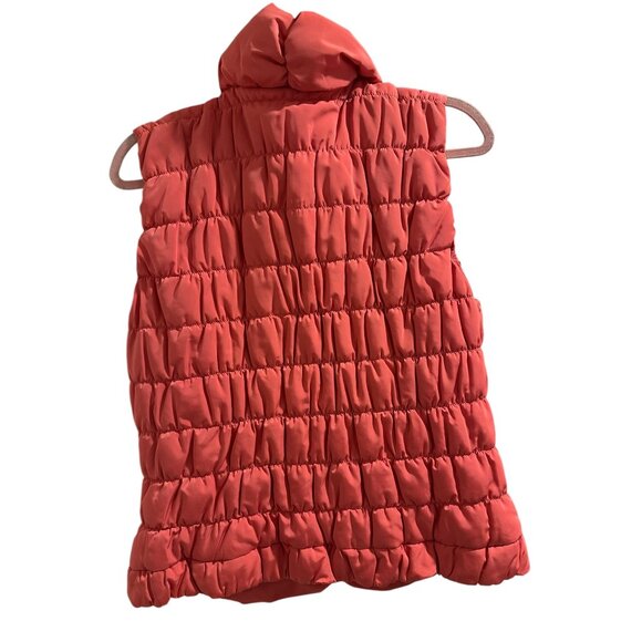 ✌️ 2/$40 ✌️ Quilted Coral Puffer Vest With High Collar & Snap Closure - Medium - Picture 6 of 8